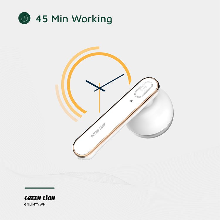 Green Lion Lint Y Lint Remover with 6-Blade Motor, 1 Gear Speed, 500mAh Battery, 45 Minutes Working Time, LED Indicator, 3W Power, 30mL Lint Container, Safety Protection, Travel-Friendly - Black