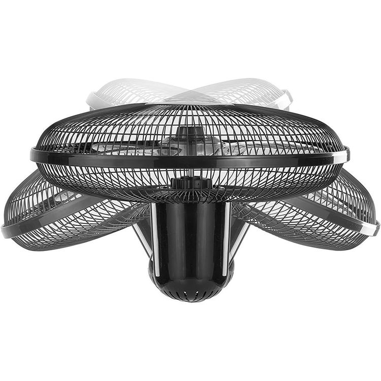 Black+Decker 60W 16 Inch Stand Fan with Remote Control, 3 Speed Modes (Low/Medium/High), 90° Wide Oscillation, Adjustable Height, 5AS Blade, Cooling and Air Circulation – Black