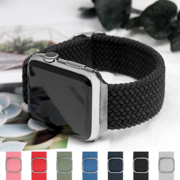 Coteetci Nylon strap with soft and breathable Adjustable Length Strap / Band Compatible With Apple Watch 42/44mm