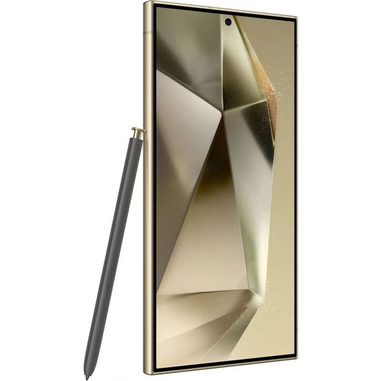 هاتف سامسونج جالاكسي إس 24 ألترا الذكي بتقنية شبكة الجيل الخامس، قلم S Pen مدمج، شاشة Dynamic AMOLED 2x مقاس 6.8 بوصة، ذاكرة وصول عشوائي (RAM) سعة 12 جيجابايت، سعة تخزين 1 تيرابايت، دقة كاميرا 200 ميجابكسل، معالج ثماني النواة، شريحتي اتصال eSIM، بطارية تدوم طويلاً - أصفر تيتانيوم