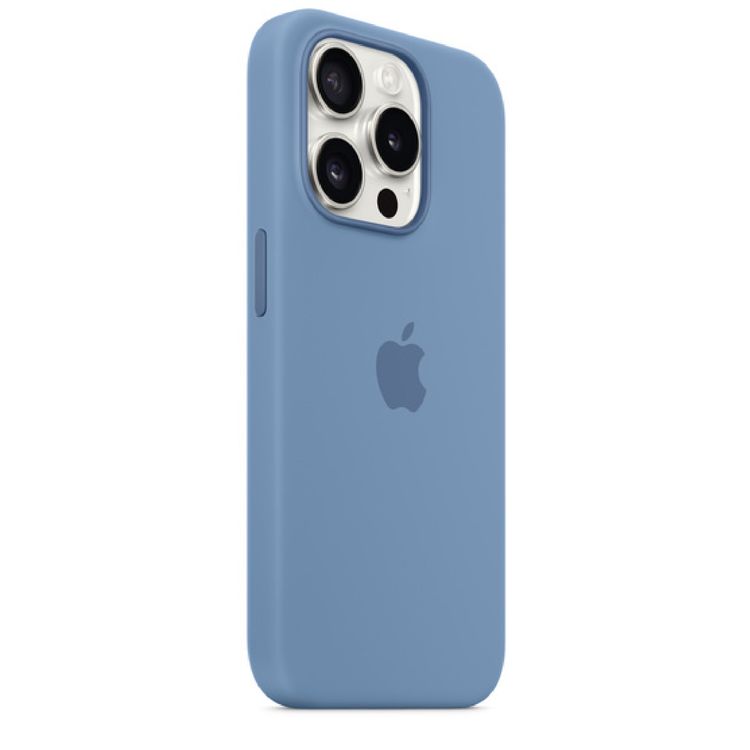 Apple iPhone 15 Pro Max Silicone Case with MagSafe - Winter Blue