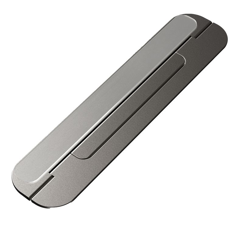 Powerology Ultra-Thin Laptop Stand with Up to 10kg Maximum Weight Capacity, Lightweight & Portable, Folding Design, Up to 15" Device Compatibility - Gray