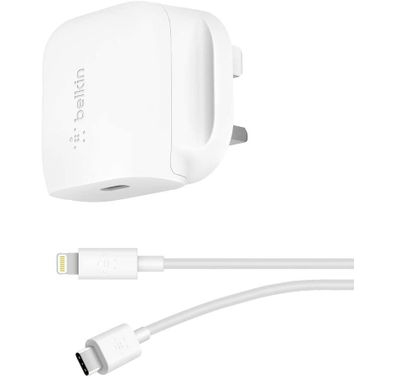 Type-C Charger Belkin WCA003my04WH USB-C Charger with USB-C to Lightning Cable