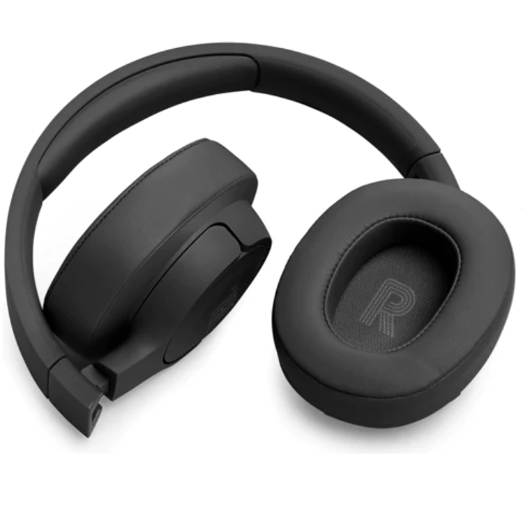 JBL Pure Bass Sound Wireless Over-Ear Headphones, Hands-Free Call, Detachable Cable, Built-in Microphone, Adaptive Noise Cancelling - Black