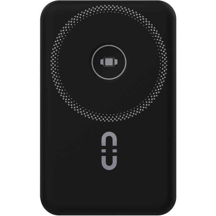 Porodo Magnetic Wireless 10000mAh Power Bank with Built-in USB-C + Lightning Cable Bracket, Simultaneous Charging, Digital Display, PD 22.5W - Black