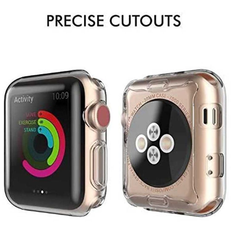 AhaStyle Premium TPU Watch Cover Compatible for Apple Watch 40MM ( 2 Packs ) Easy Access to All Ports, Anti-Scratch, Lightweight Protective Case - Transparent
