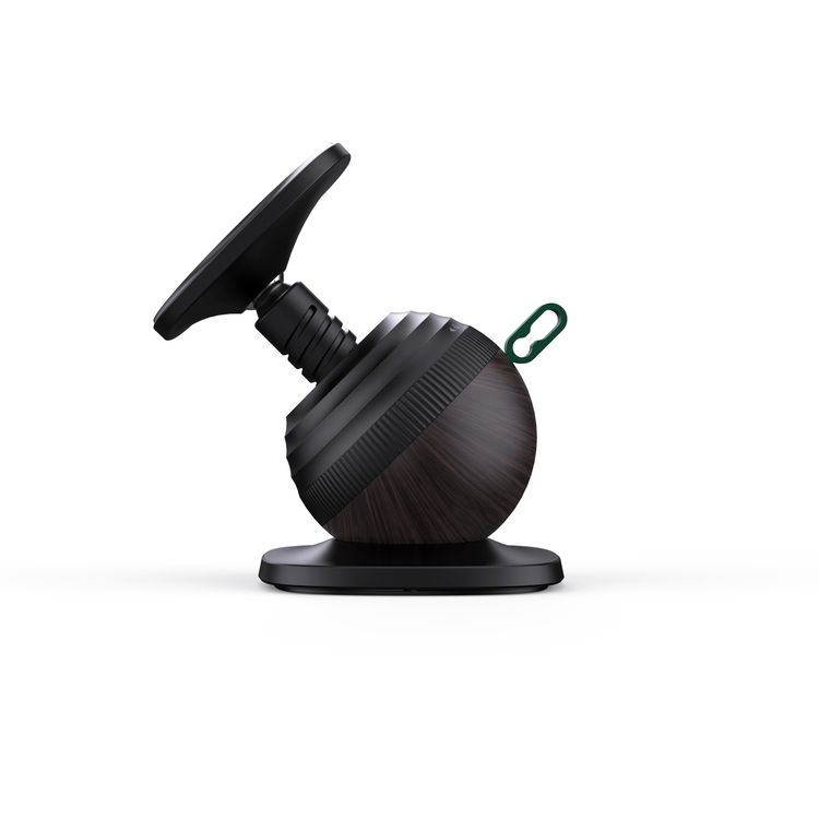 Green Lion Snail Mount Car Phone Holder, MagSafe Compatible, N52 x17 Strong Magnets for Secure Grip, Twist-Lock Telescopic Design with Hidden Rod, 360° Rotating Base, Extendable Height, Dual-Axis Rotation, One-Handed Operation, Flexible Viewing Angle, Lightweight (128g) And Compact - Black