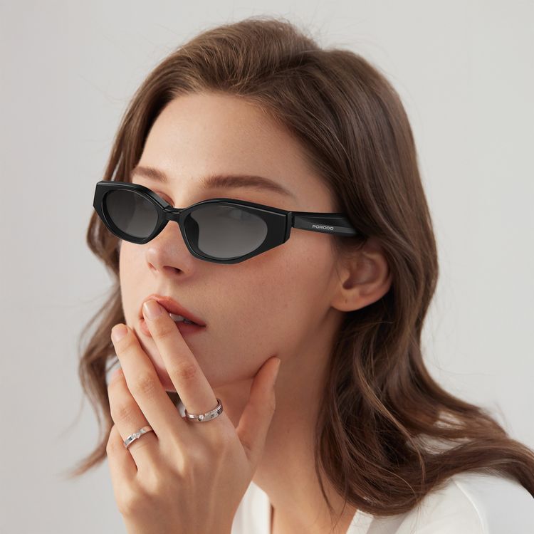 نظارات بورودو تيفورا الذكية الصوتية مع 4 ساعات من وقت العمل، حماية عدسة UV400، جودة صوت استريو، تصميم خفيف الوزن، صوت مفتوح الأذن، مسافة نقل 10 أمتار - أسود