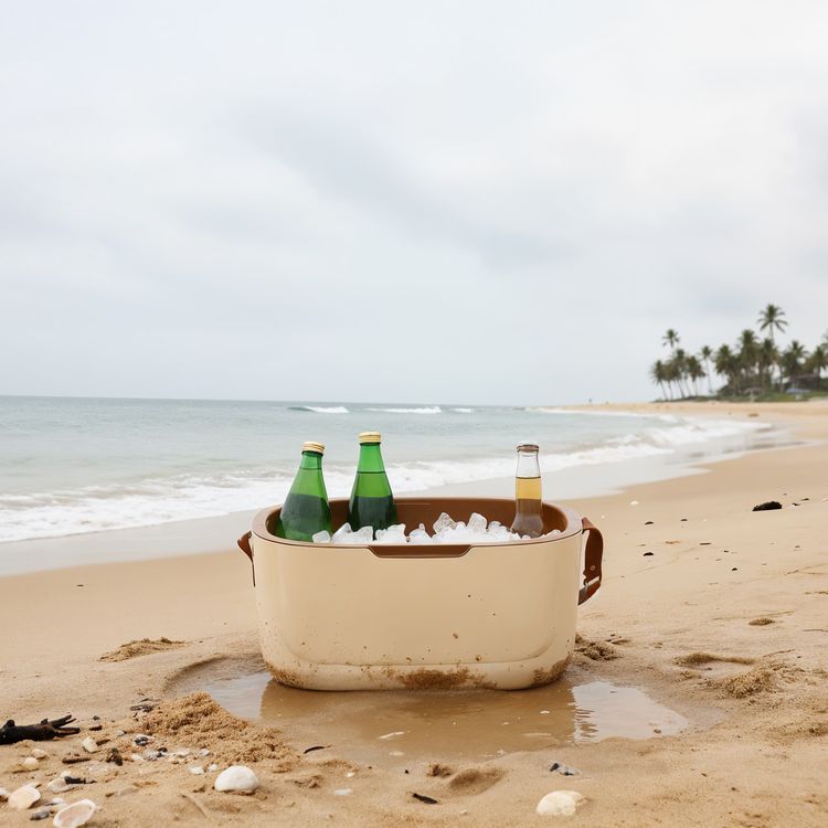 Green Lion Vintage Insulated Cooler Box 20L with Leak-Proof Design, Food-Grade Safety, Triple-Layer Insulation, Hot and Cold Storage, Adjustable Strap, Airtight Protection, Impact Resistant, Travel Friendly, Long-Lasting Insulation - Beige