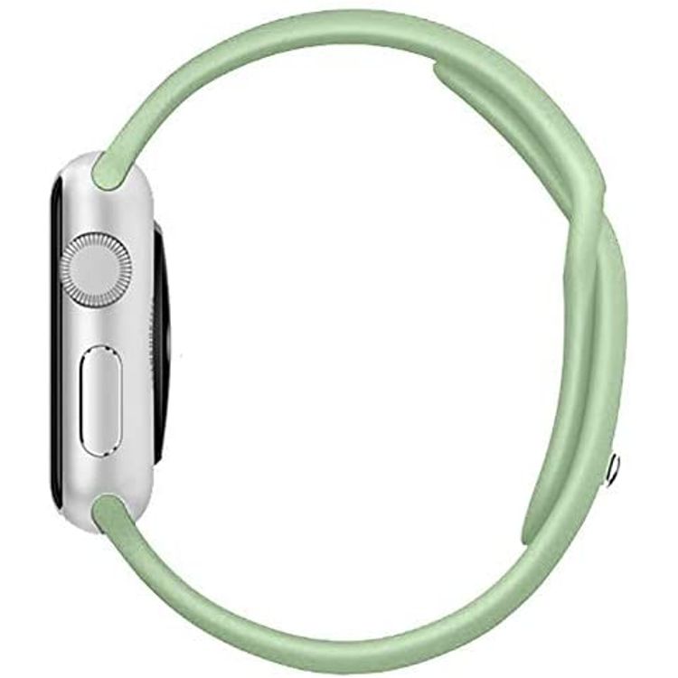 iGuard by Porodo Silicone Watch Band, Fit & Comfortable Replacement Wrist Band, Adjustable Straps Compatible for Apple Watch 40mm / 38mm - Mint Green
