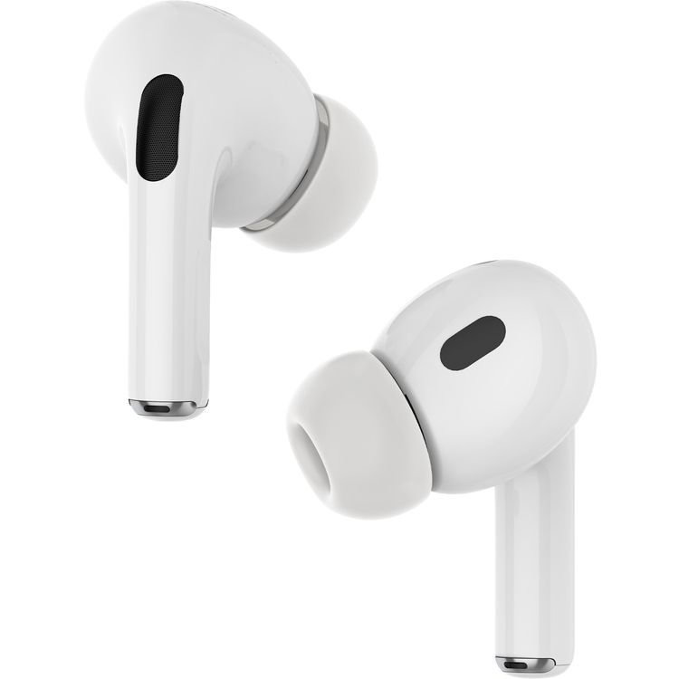 Porodo Soundtec Earbuds Pro 2 with ANC Transparency & Active Noise Cancellation, Adaptable, Touch Control, Wireless Charging Compatibility, Bluetrum Chipset, 300mAh Battery Capacity - White