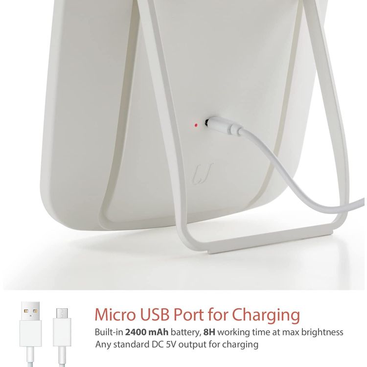 Jordan & Judy Tri-color LED Makeup Mirror (NV505) - White