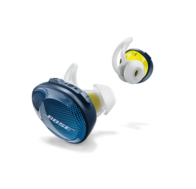 Bose SoundSport Free Truly Wireless Headphones In-Ear Earbuds, IPX4 Water Resistant, Secure & Comfortable Fit, 5-hours Battery Life - Navy Citron