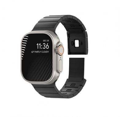 Levelo Yonge Magnet Steel Band for Apple Watch 42 / 44 / 45 / 49mm - Black
