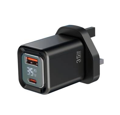 Porodo Dual-Port Quick Wall Charger with 35W Power Delive...