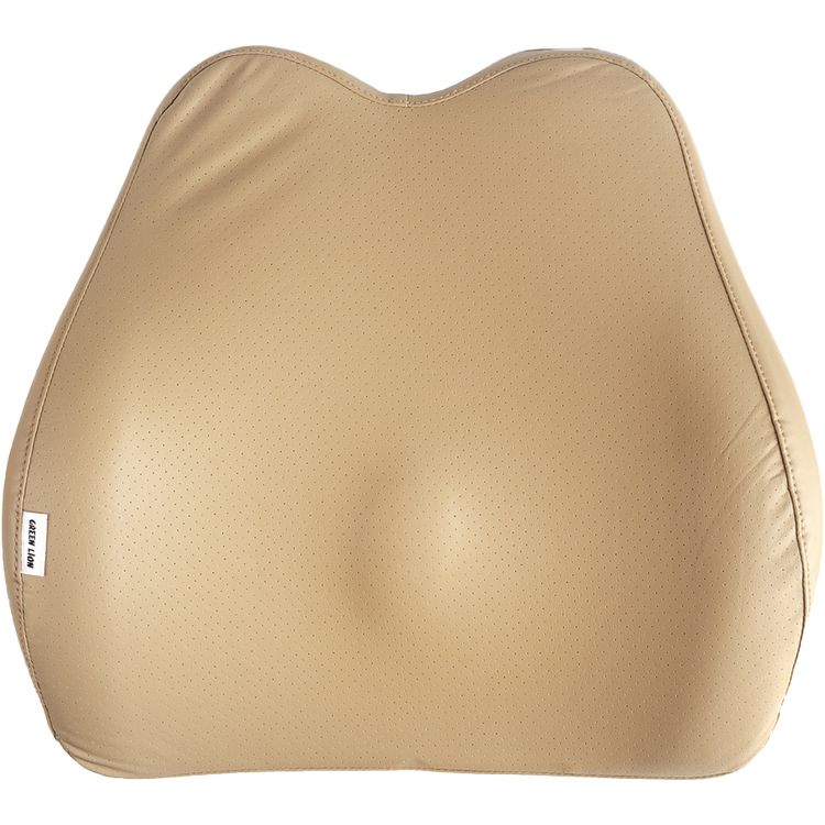 Green Lion Car Seat Back Cushion with Unique Design, Premium Quality, Memory Foam - Beige
