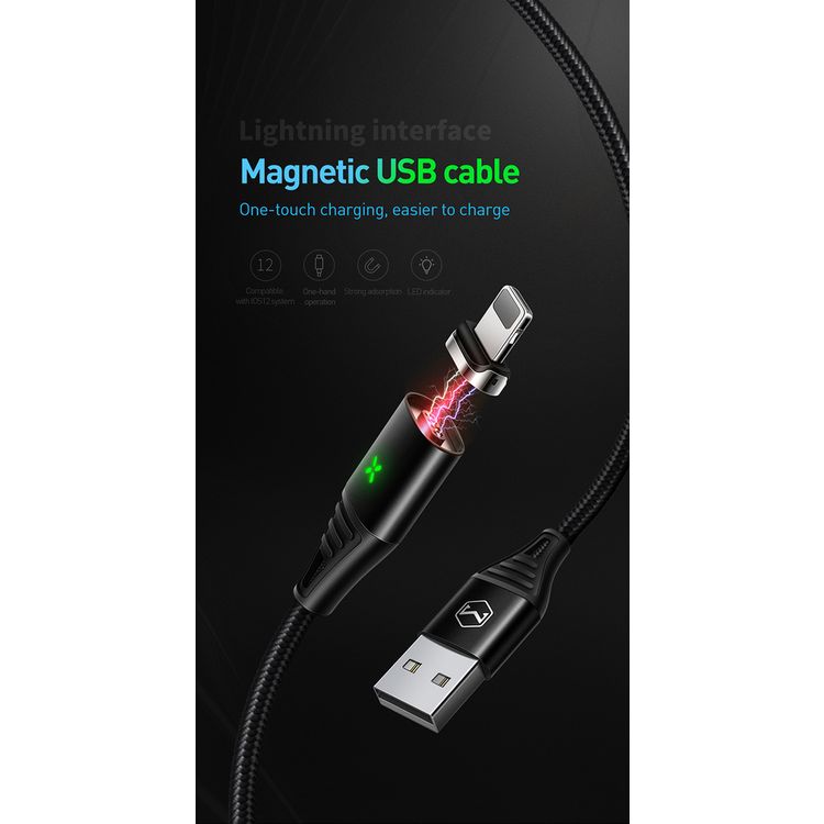 Mcdodo CA-6310-BK Magnetic Lightning Data Cable 1.2m - Black