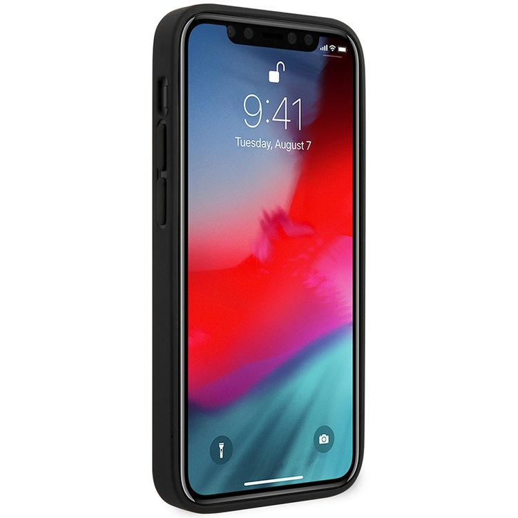 CG MOBILE U.S.Polo Assn. PU Hard Case Polo Embroidery Compatible for iPhone 12Mini(5.4")Shock Resistant, Scratches Resistant Back Cover, Easy Access to All Ports Suitable - Red