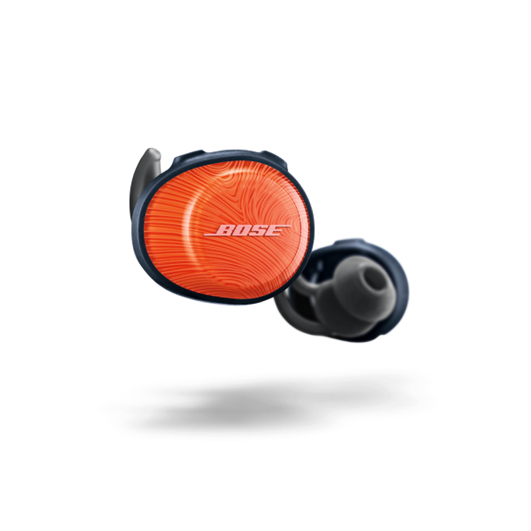 Bose SoundSport Free Truly Wireless Headphones In-Ear Earbuds, IPX4 Water Resistant, Secure & Comfortable Fit, 5-hours Battery Life - Orange/Navy
