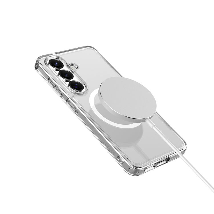 Levelo Clara MagSafe Clear Case for Samsung S26 Plus, Raised Camera Edges, Scratch Resistance, Precision Fit, Shock-Resistant Bumper - Clear
