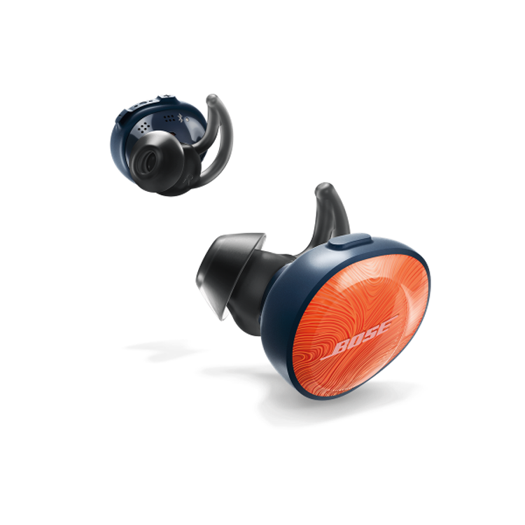 Bose SoundSport Free Truly Wireless Headphones In-Ear Earbuds, IPX4 Water Resistant, Secure & Comfortable Fit, 5-hours Battery Life - Orange/Navy