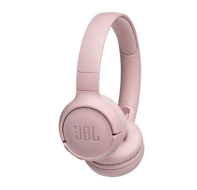 JBL T500 Wireless Bluetooth On-Ear Headphones with Mic, Pure Bass Sound, Hands-free Calls, 16-hours Battery Life, Lightweight & Foldable Design - Pink