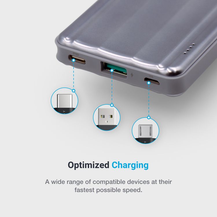 Powerology Slim PD Power Bank 10000mAh 18W - Gray