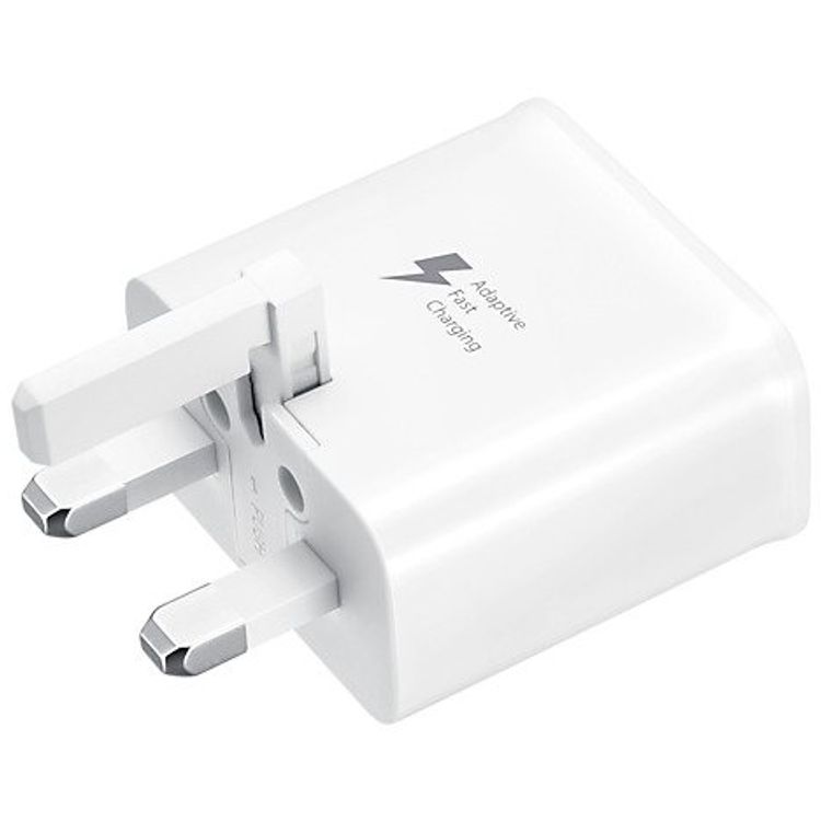 Samsung Wall Charger 3pin with Micro USB Cable, Fast Charging Travel Adapter, Flat TA Charger Compatible for Micro-USB Devices - White
