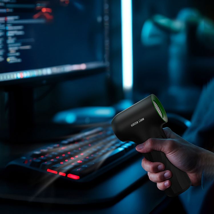 Green Lion Jetflow Air Blower with ABS & PC Material, 3× 2000mAh Battery Capacity, 3-Level Gear, Type-C Charging Port, 4 Hours Charging Time, 15-75 Minutes Working Time, LED Battery Indicator - Black