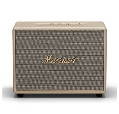 Marshall Woburn III Wireless Bluetooth Stereo Speaker, 10m Bluetooth Range, Bluetooth Version 5.2, Iconic Marshall Styling, High-quality Materials, Dynamic Loudness - Cream