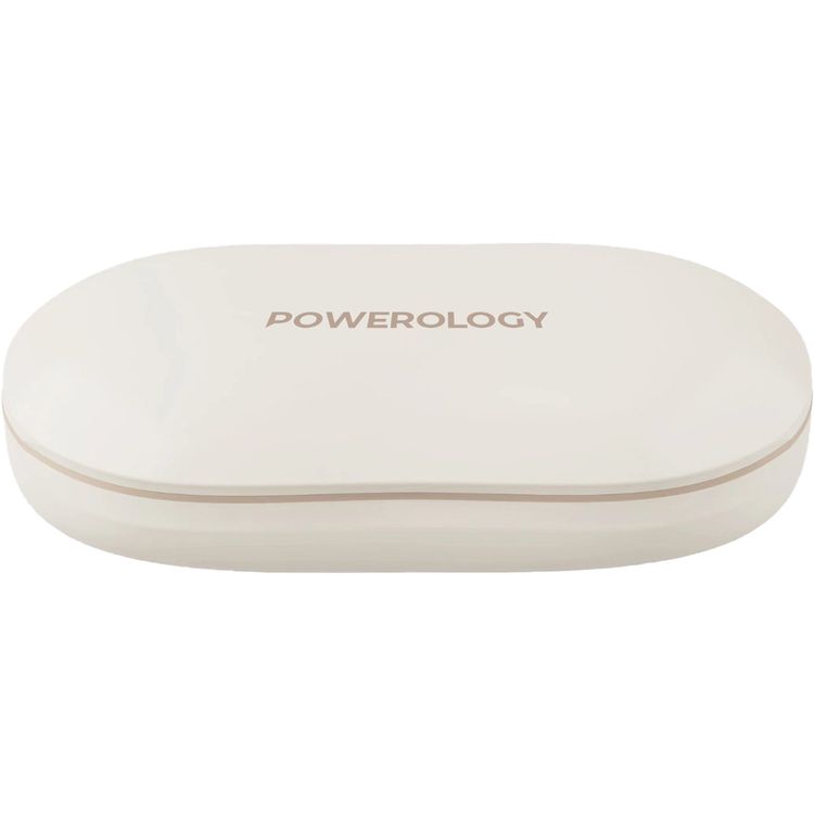 Powerology Oura Open-Ear Headphones with Enhanced Situational Awareness, Up to 8.5 Hours Battery Life, Type-C Charging Port, Bluetooth Version 5.4, 10m Bluetooth Transmission, Omnidirectional Microphone, Immersive Audio, Digital Battery Display, Ergonomic Fit - White