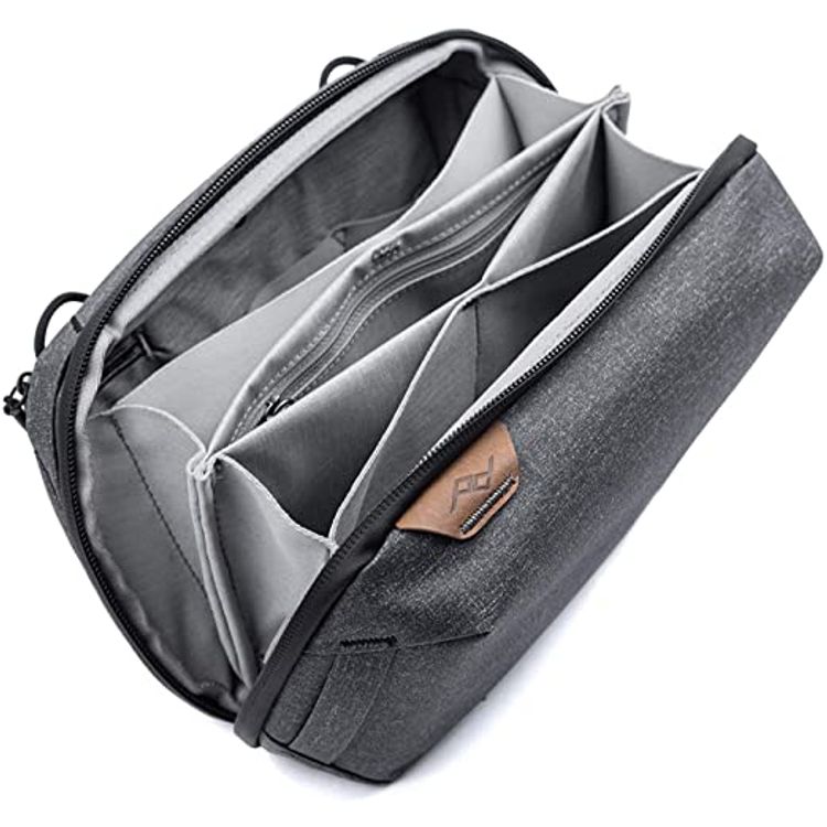 Peak Design Tech Pouch Charcoal Organiser Bag for Smartphones, Cables etc Dark Grey, BTP-CH-2 - Grey