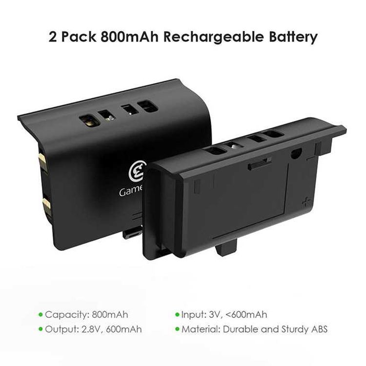 GameSir Dual Charging Dock Charger Station for Xbox Series X/S Controller, Controller Charger with 2 X 600mAh Rechargeable Battery - Black