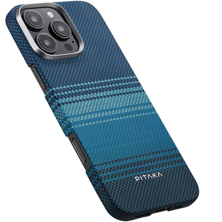 Pitaka Tactile Woven Ultra Slim Case for iPhone 16 Pro Max, Woven Touch, Compatible with MagSafe, Raised Camera Lip - Moonrise