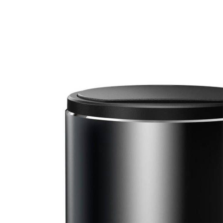 Baseus Gentleman Style Vehicle-Mounted Trash Can with 500 mL Capacity, Press-down Cover Design, ABS + Aluminum Alloy,  Leak-proof Design - Black
