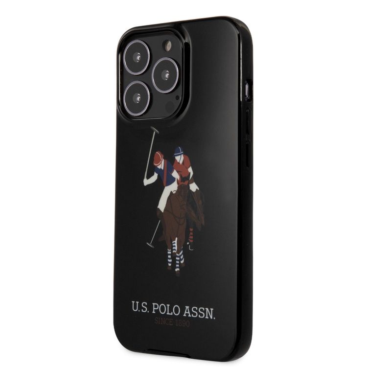 US Polo Assn Full TPU DH Color Logo Case for iPhone 13 Pro ( 6.1 ) - Black