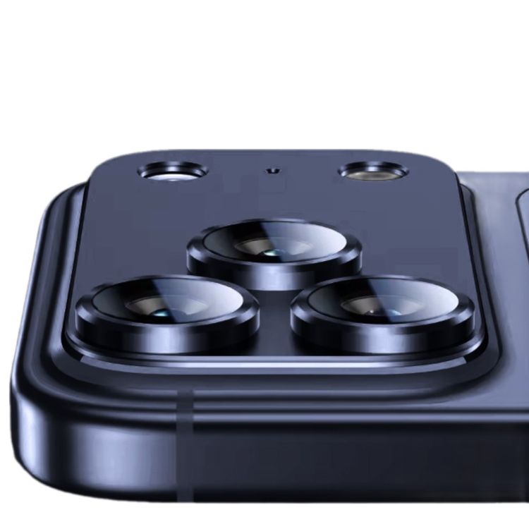 Levelo Trio Pro Camera Lens Protector for iPhone 17 Pro Max, Anti-Glare Coating, Scratch Resistant, Ultra-Clear Glass, Oleophobic Coating, Double-Sided AR Glass, Detachable Camera Protector, 0.33mm Thickness - Blue