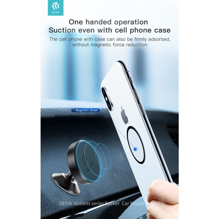 Devia Goblets Series Sucker Car Mount Holder - Black
