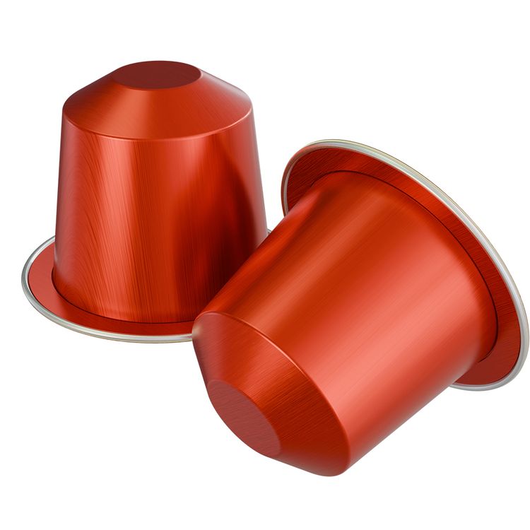 LePresso Aluminum Capsules for Nespresso, Ethiopia Origin, Floral & Fruity Flavor Notes, 100% Arabica, Medium Roast Level, 10 Capsules per Pack - Red