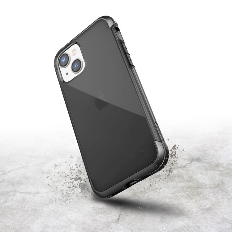 X-Doria Raptic Air for iPhone 14, Raised Bezel, Soft Rubber Interior, Slim & Compact, Recyclable & Biodegradable, Scratch and Damage Protection - Smoke