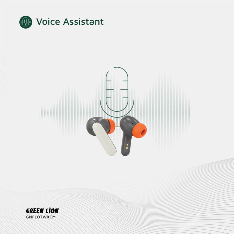 Green Lion Florence True Wireless Earbuds with Touch Control, Low Latency Mode, Voice Assistant, Quad -Mic with ENC Technology, Gaming Mode, Up to 6 Hours Play Time, 100 Hours Standby Time, Type-C Charging Port, Above 10m Transmission Range - Cream