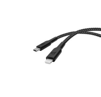 كابل شحن Powerology مجدول من USB-C إلى Lightning مع الشحن...