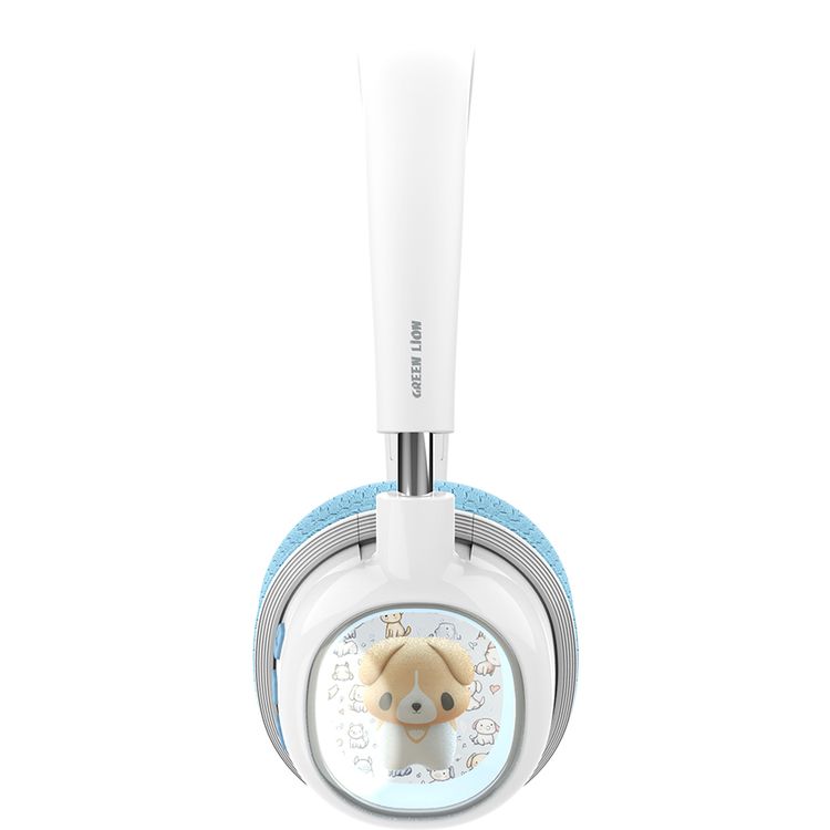 Green Lion GK-600 Kids Wireless Headphone with 20 Hours Play Time, Designed for Ages 3+, Versatile Playback, 85dB Safe Sound Limit, Built-in Microphone, LED Light Design, Soft Padded Cushions, Kid-Friendly Controls - Blue