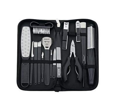 Porodo 16-in-1  Portable Nail Clipper Set for Manicure and Pedicure with High-Precision Tools, Portable and Lightweight, Multi-Use Functionality, Ergonomic Design - Black