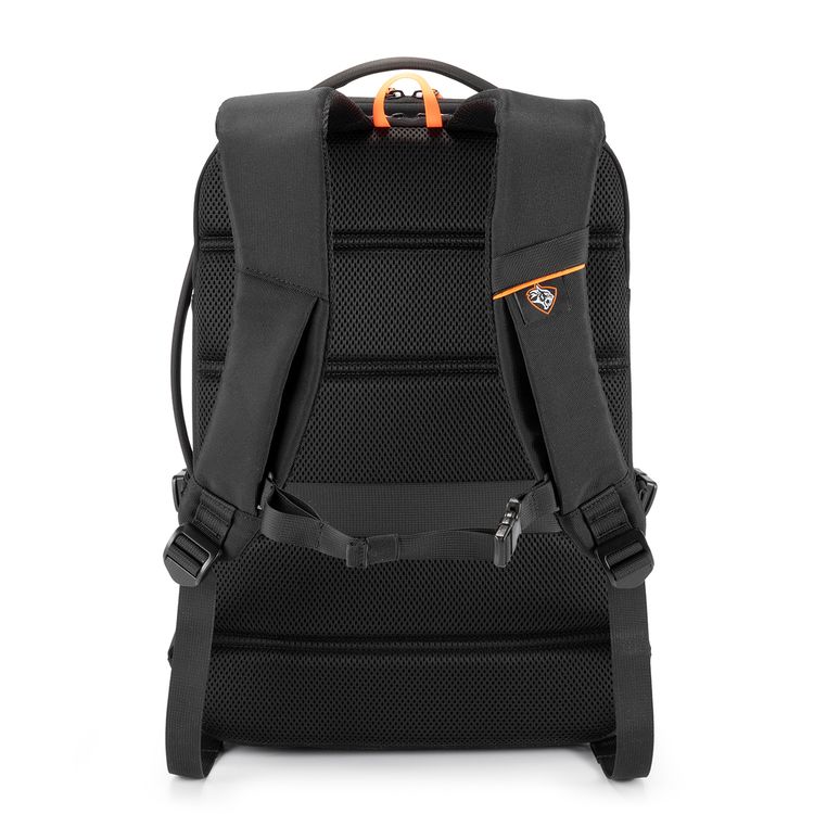 Porodo Gaming PS5 Storage & Laptop Backpack with Water-Resistant Material, Console & Controllers Storage, Trolley Sleeve Design, Glasses Holder Strap, Type-C Charging Port  - Black