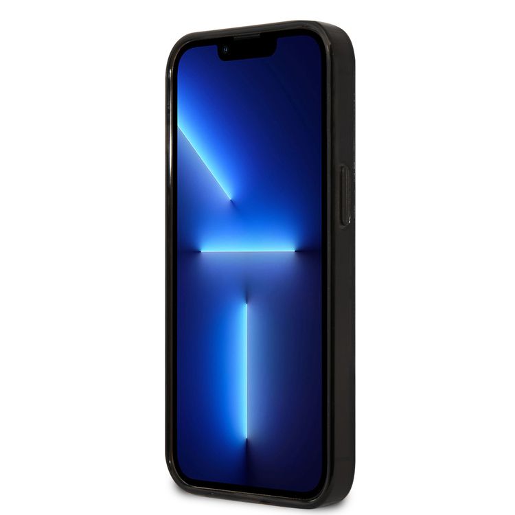 AMG Double Layer Carbon Pattern II Transparent Hard Case Compatible with iPhone 13 Pro Max - Black