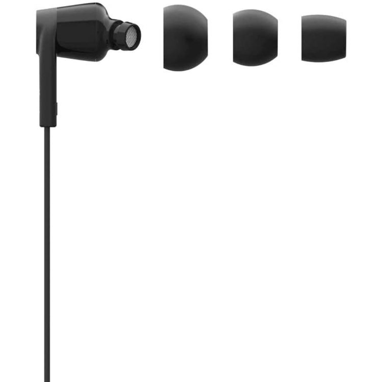 Lightning To Headphones Belkin G3H0001btBLK ROCKSTAR Headphones-Black