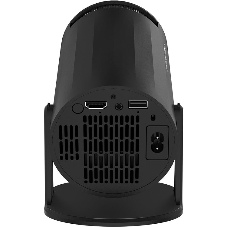 بروجكتور بورودو اللاسلكي متعدد الزوايا مع تقنية ضبط المفاتيح التلقائي، شاشة LCD بحجم 2.69 بوصة، نظام تشغيل أندرويد 11.0، مصباح LED بقوة 50 واط، جهاز تحكم عن بعد، إصدار بلوتوث 5.0 - أسود