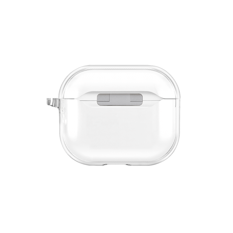 Viva Madrid Clar Max Case Compatible for AirPods 3 with Bronze Keychain, Scratch & Drop Resistant, Dustproof & Absorbing Protective Silicone Cover Suitable with Wireless Chargers - Clear