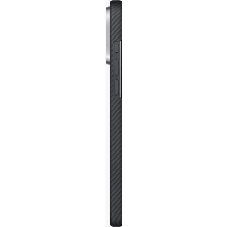 Pitaka Ultra Slim Case for iPhone 16 Pro, Compatible with MagSafe, 3D Grip Textured, Raised Camera Lip - Black / Gray